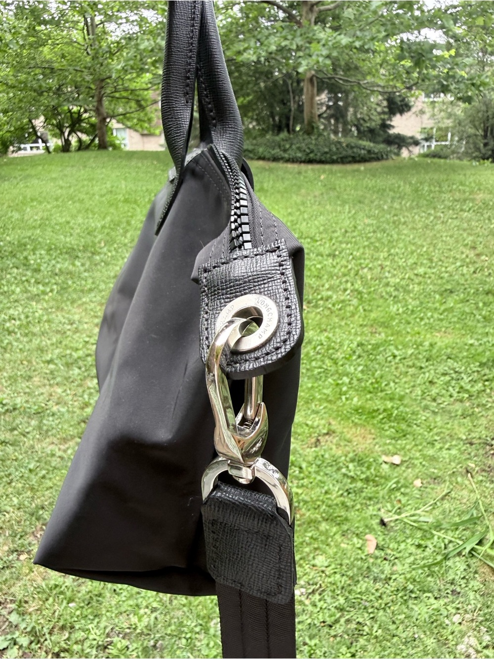 Longchamp Black Le Pliage Small Top-Handle Tote - Picture 5 of 8